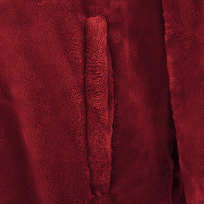 Blanket Hoodie Bordeaux Red L Flannel