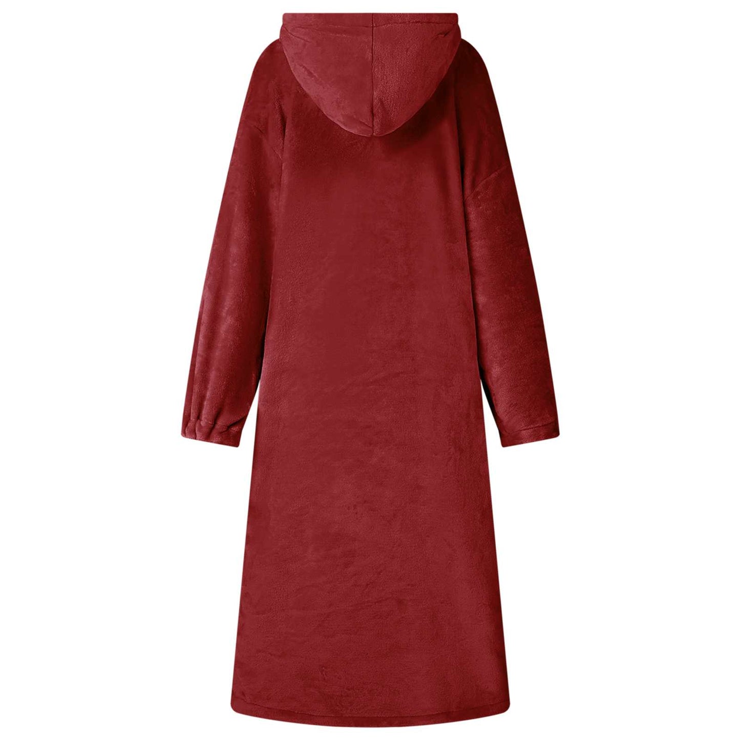 Blanket Hoodie Bordeaux Red L Flannel