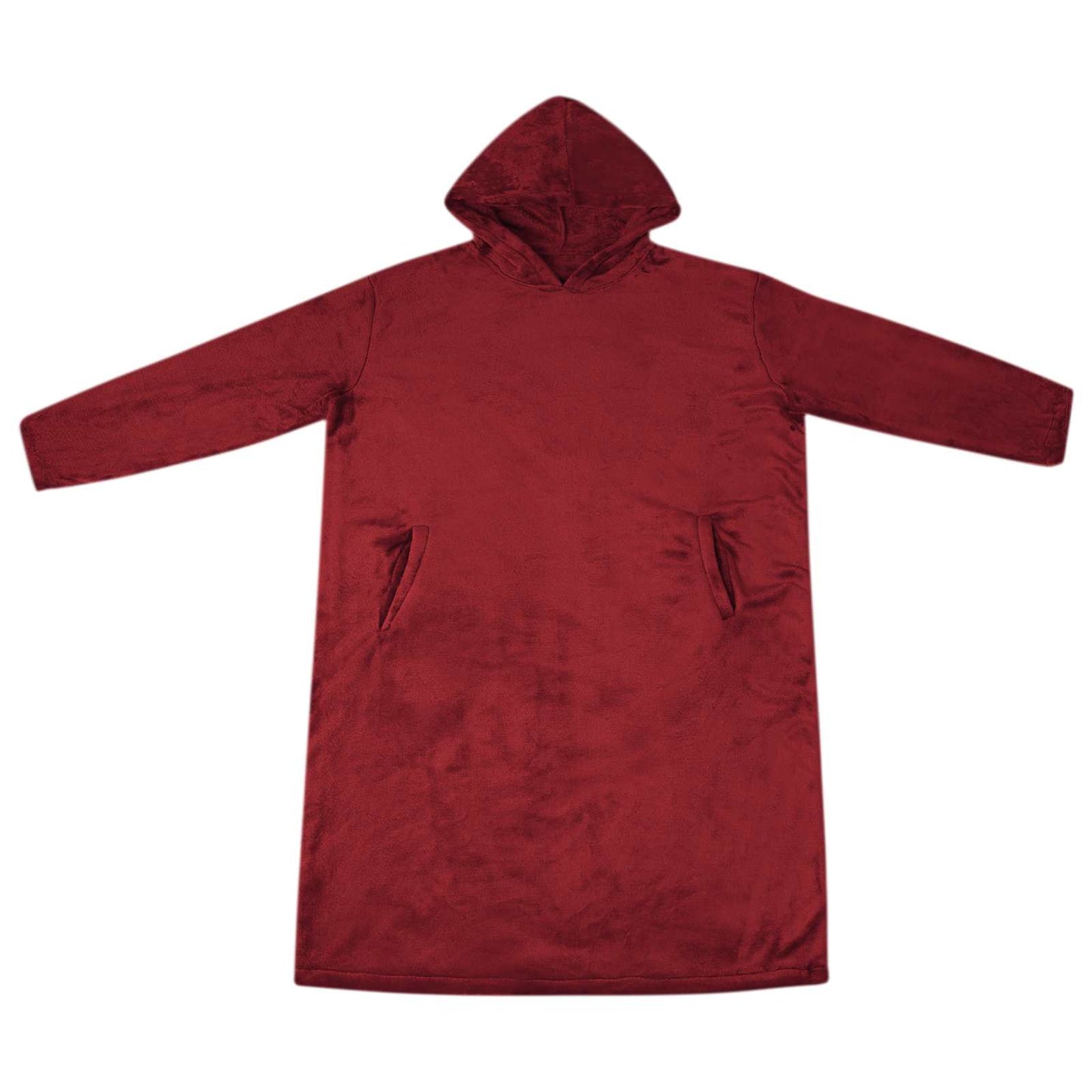 Blanket Hoodie Bordeaux Red L Flannel