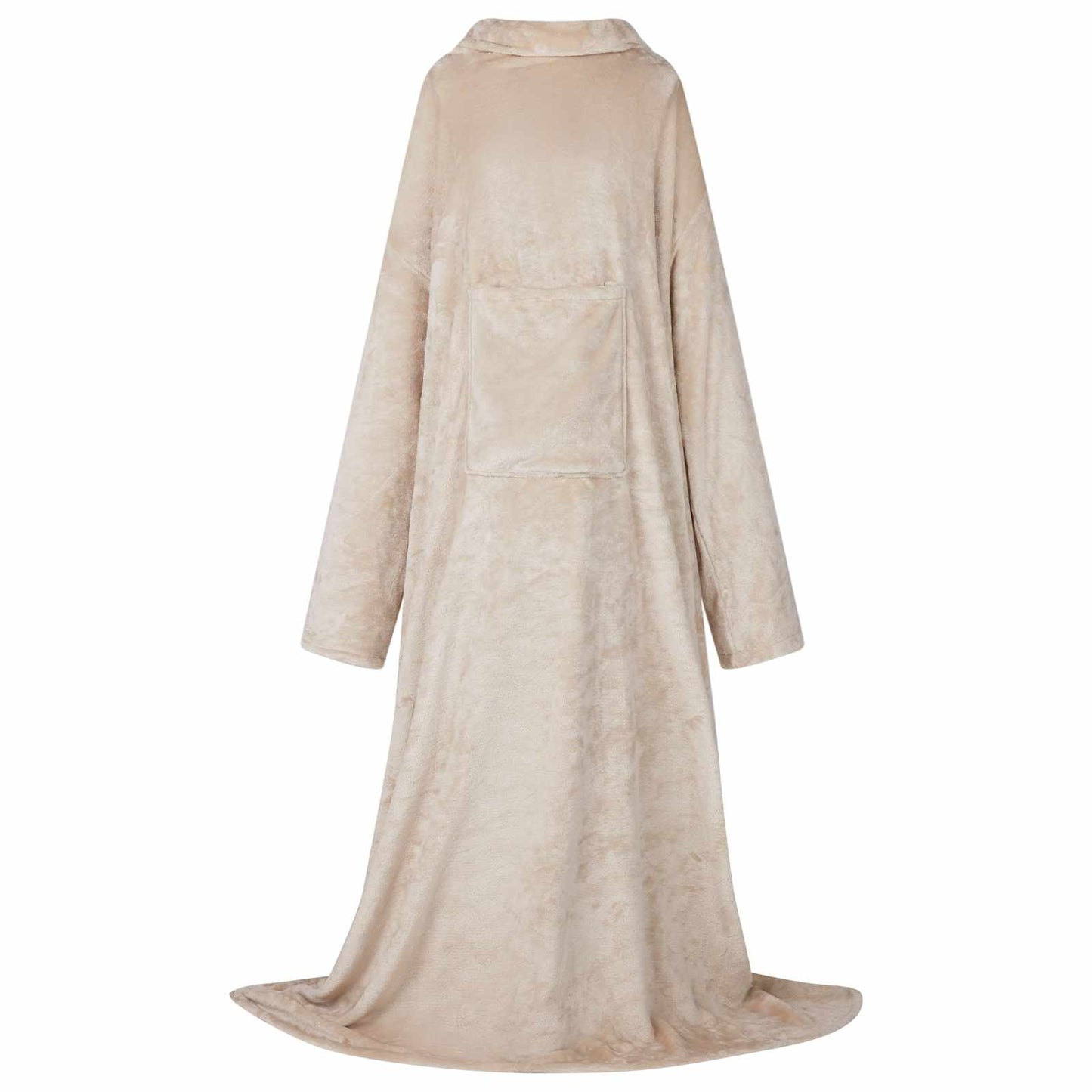 Blanket Hoodie Beige F Flannel