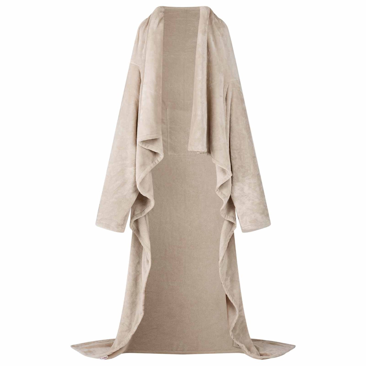 Blanket Hoodie Beige F Flannel