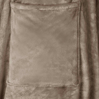 Blanket Hoodie Camel F Flannel