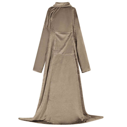 Blanket Hoodie Camel F Flannel