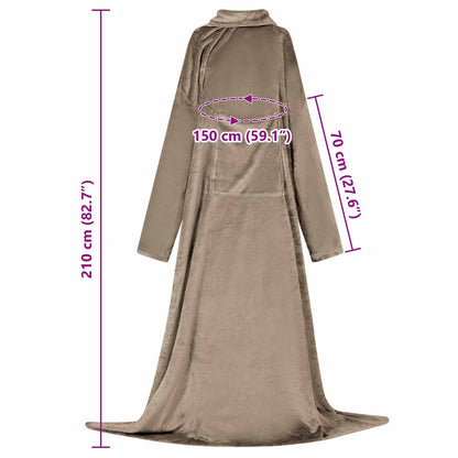 Blanket Hoodie Camel F Flannel