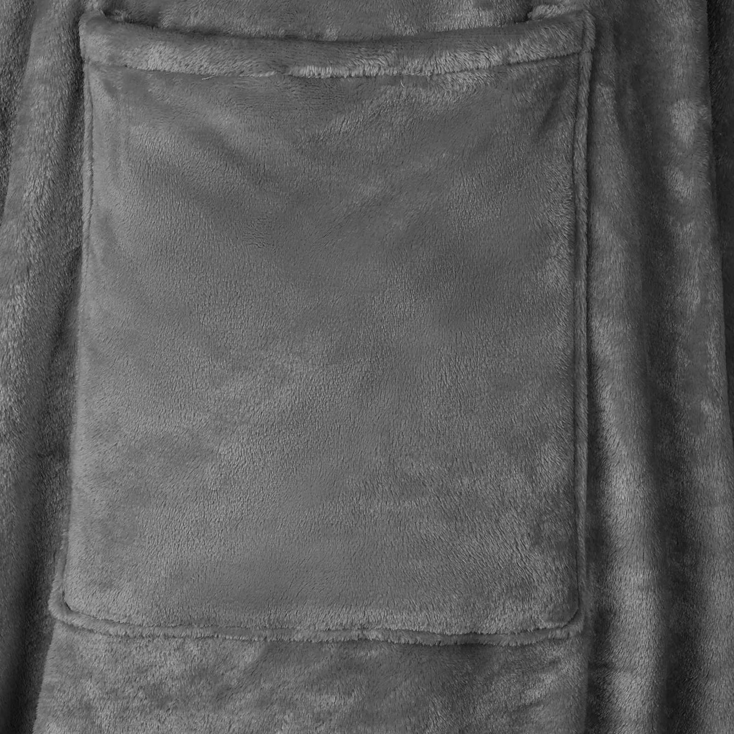 Blanket Hoodie Dark Grey F Flannel