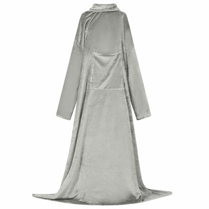Blanket Hoodie Grey F Flannel