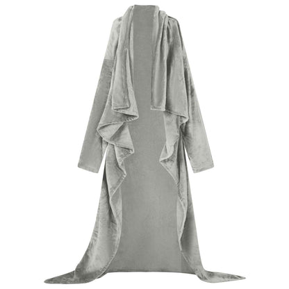 Blanket Hoodie Grey F Flannel
