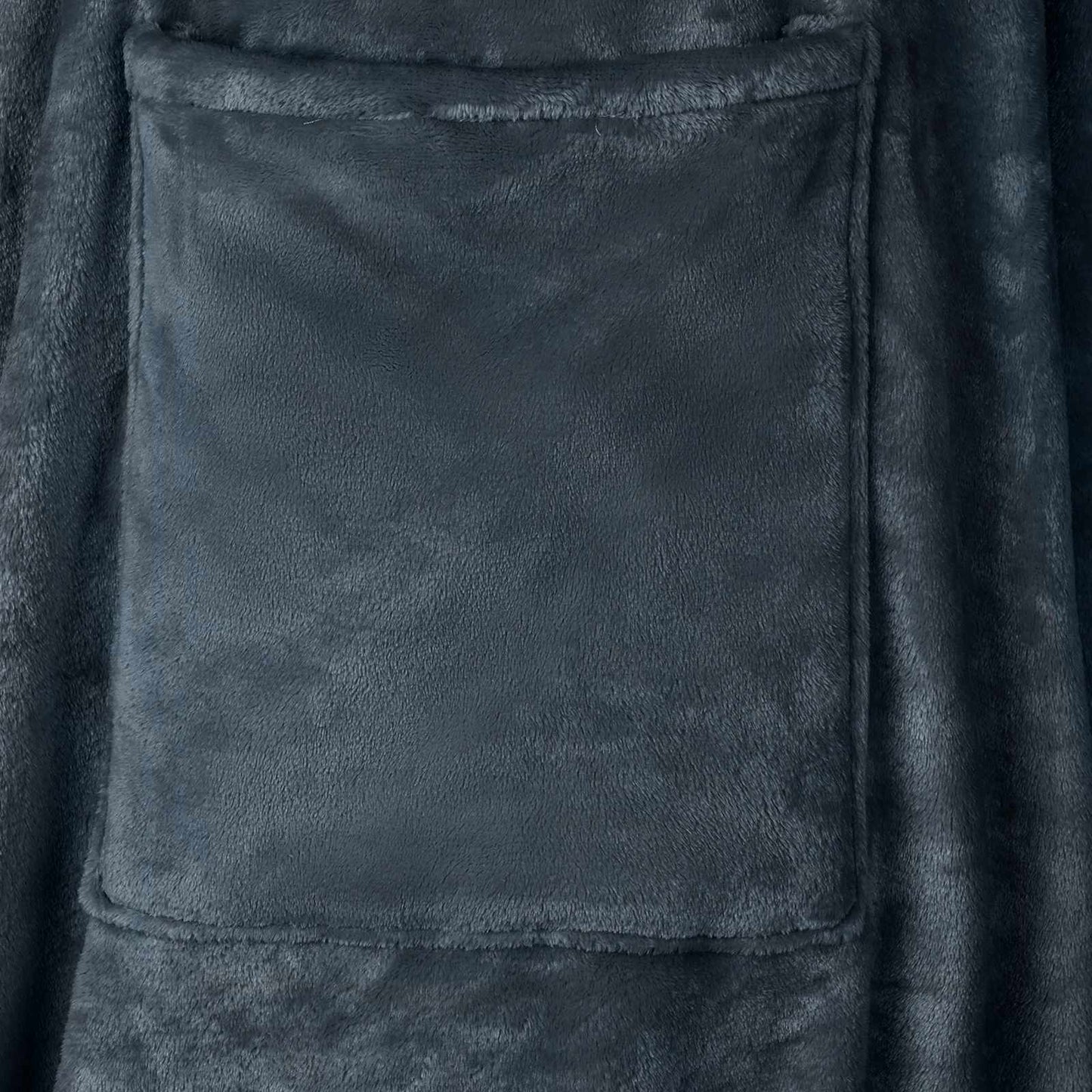 Blanket Hoodie Navy Blue F Flannel