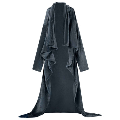 Blanket Hoodie Navy Blue F Flannel