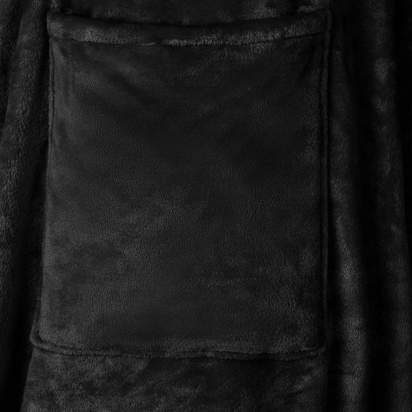 Blanket Hoodie Black F Flannel
