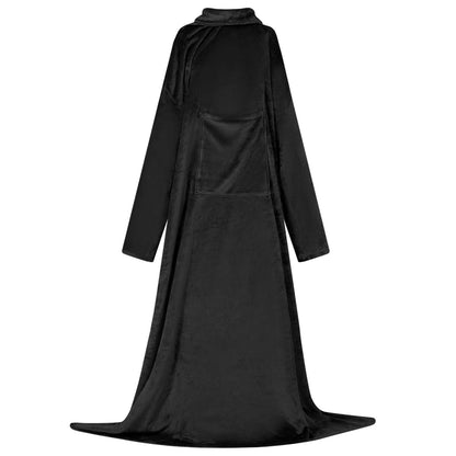 Blanket Hoodie Black F Flannel