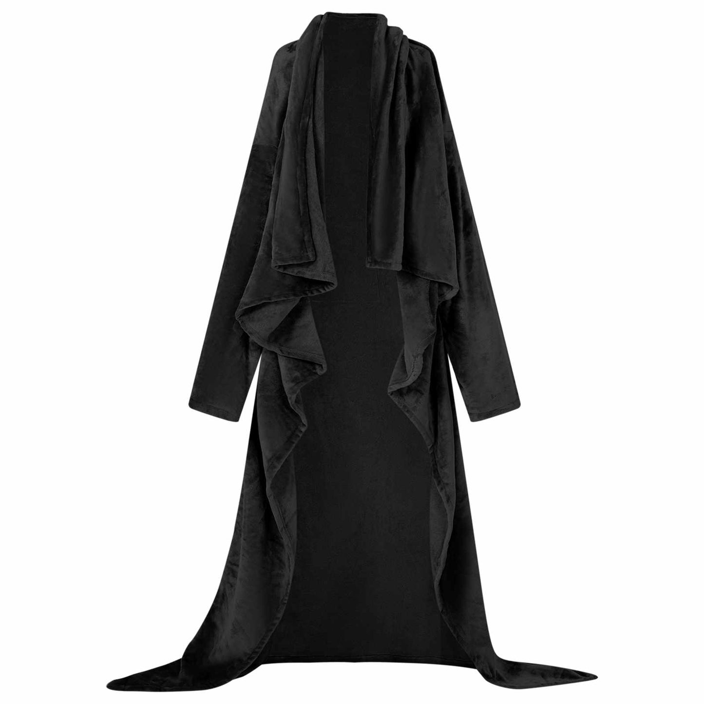 Blanket Hoodie Black F Flannel