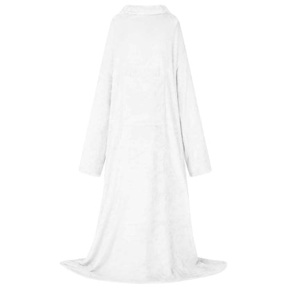 Blanket Hoodie White F Flannel
