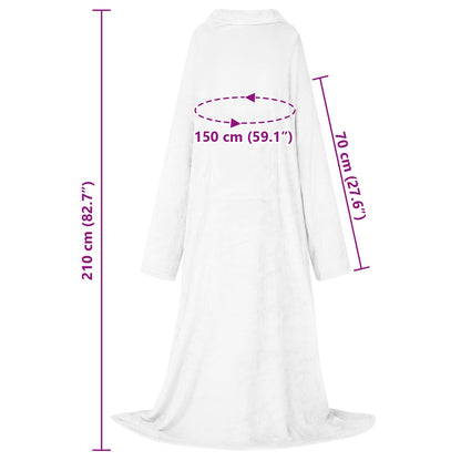 Blanket Hoodie White F Flannel