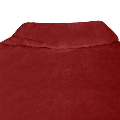 Blanket Hoodie Bordeaux Red F Flannel