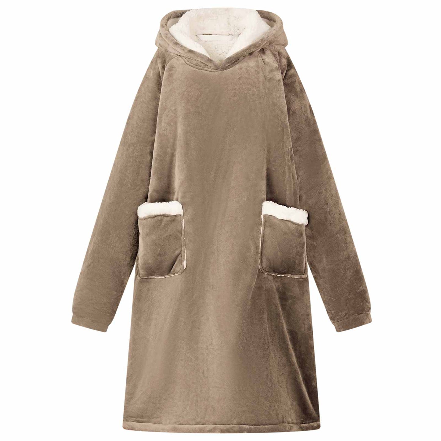 Blanket Hoodie Camel L Fleece and Flannel