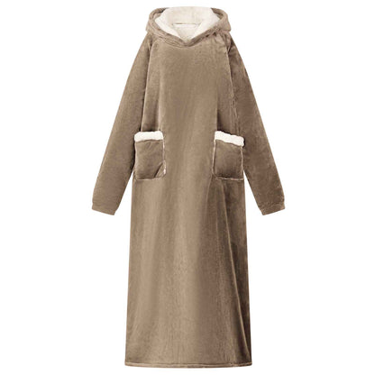 Blanket Hoodie Camel L Fleece and Flannel