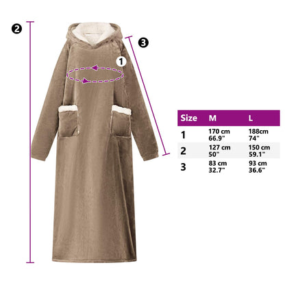 Blanket Hoodie Camel L Fleece and Flannel