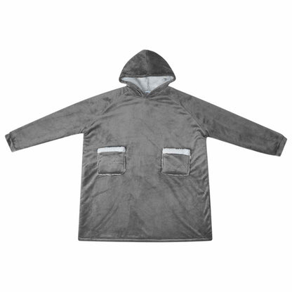Blanket Hoodie Dark Grey L Fleece and Flannel