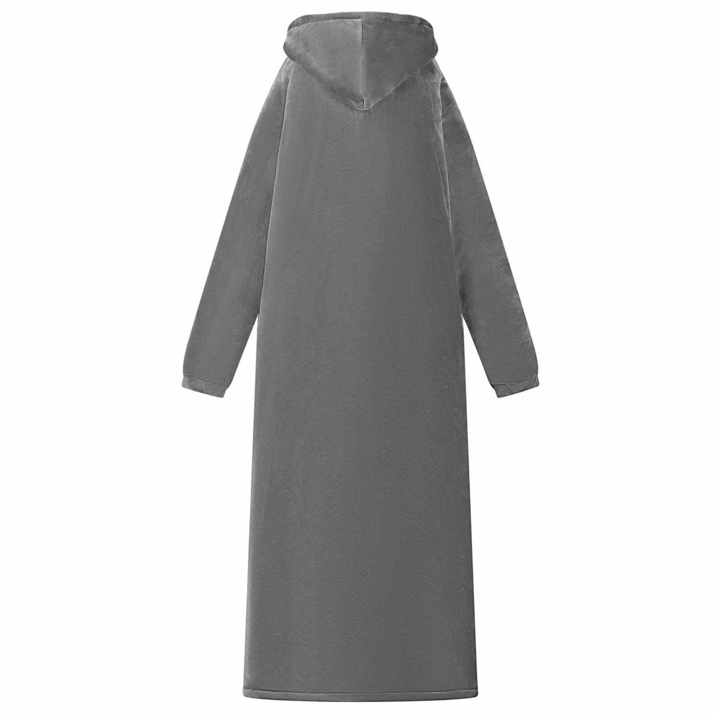Blanket Hoodie Dark Grey M Fleece and Flannel