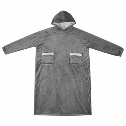 Blanket Hoodie Dark Grey L Fleece and Flannel