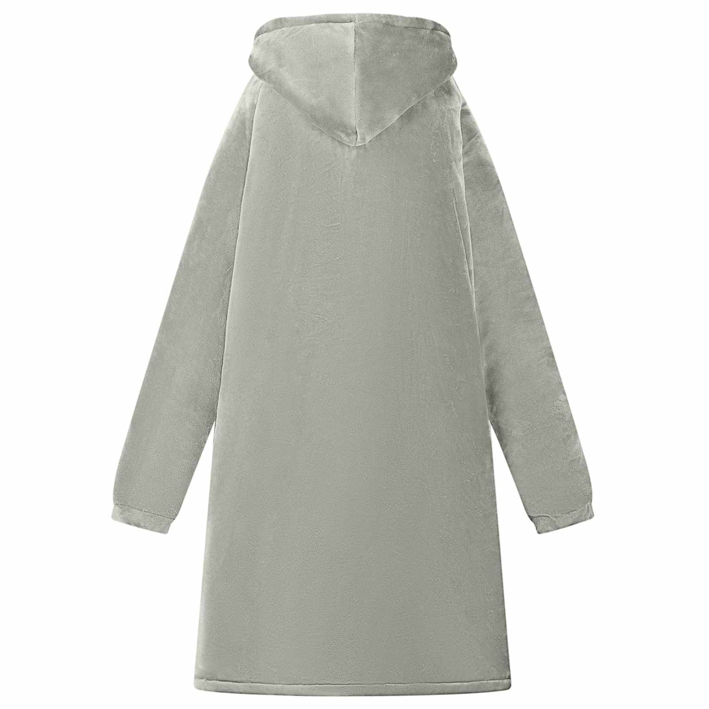 Blanket Hoodie Grey L Fleece and Flannel