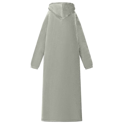 Blanket Hoodie Grey M Fleece and Flannel