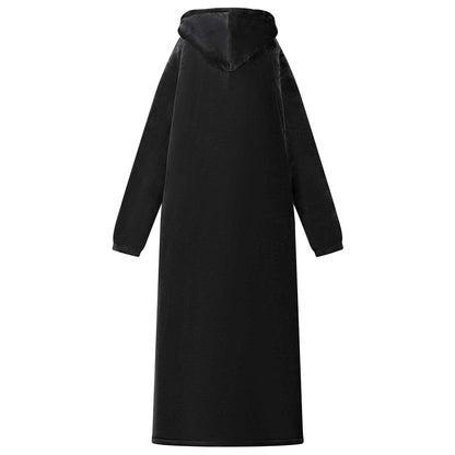 Blanket Hoodie Black M Fleece and Flannel