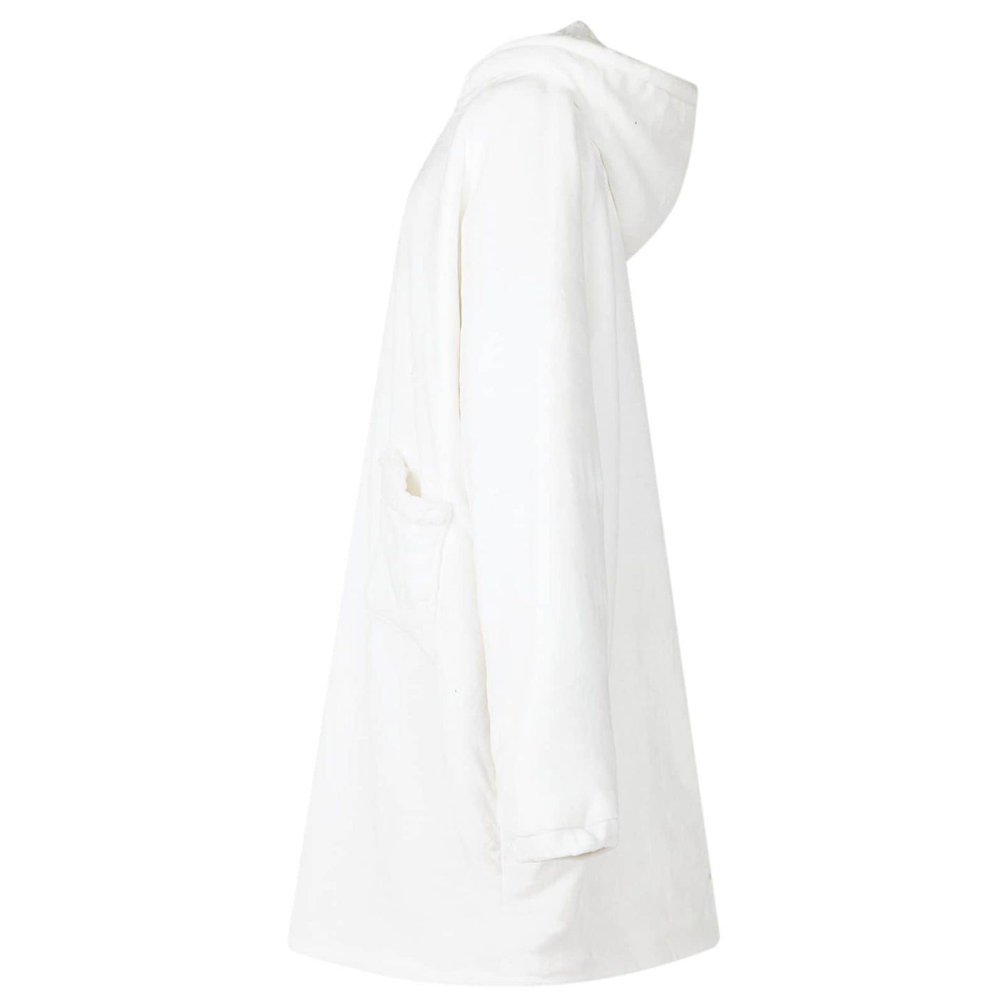 Blanket Hoodie White M Fleece and Flannel