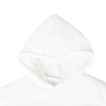 Blanket Hoodie White L Fleece and Flannel