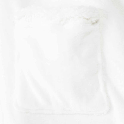 Blanket Hoodie White L Fleece and Flannel