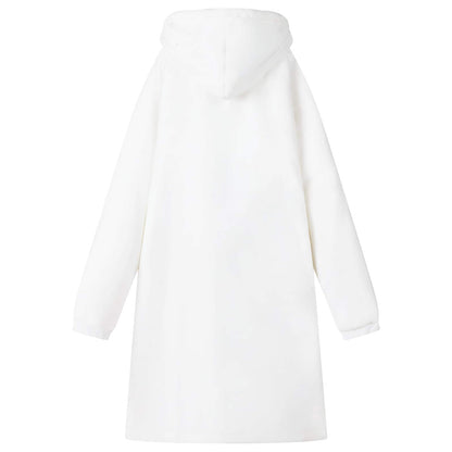 Blanket Hoodie White L Fleece and Flannel