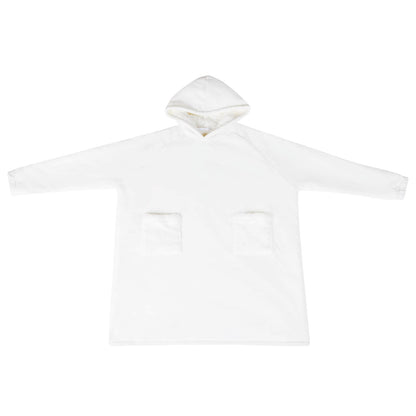 Blanket Hoodie White L Fleece and Flannel