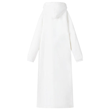 Blanket Hoodie White M Fleece and Flannel