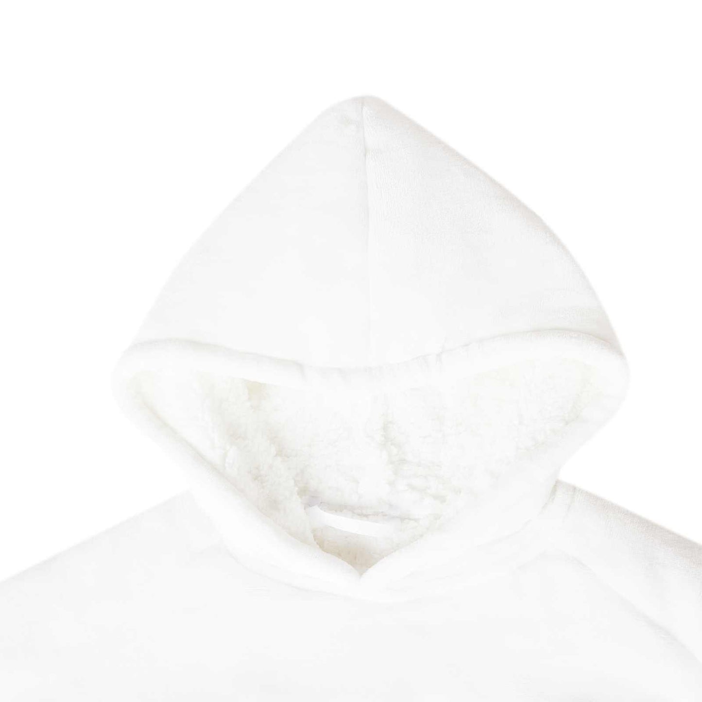 Blanket Hoodie White L Fleece and Flannel