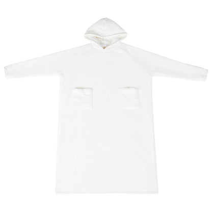 Blanket Hoodie White L Fleece and Flannel