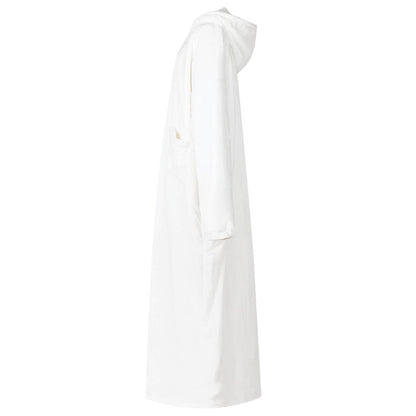Blanket Hoodie White L Fleece and Flannel