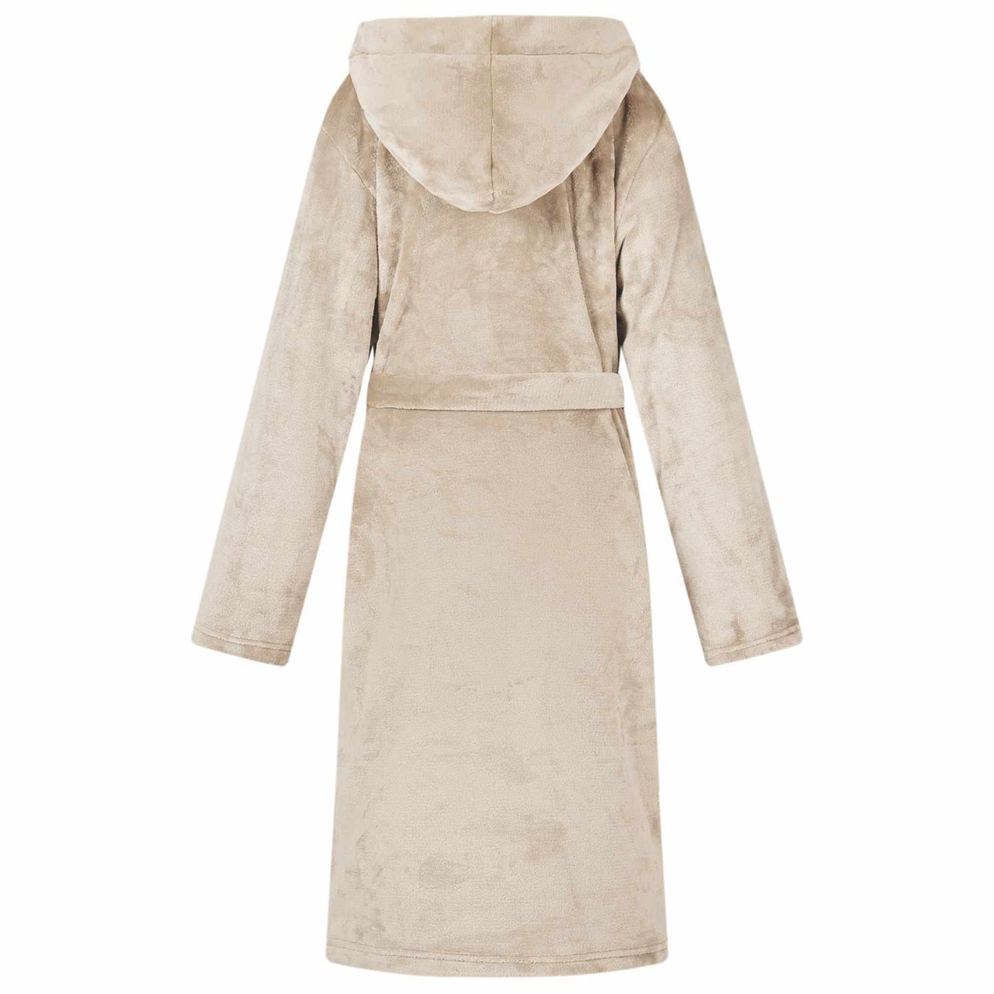 Bathrobe Hoodie Beige XL Flannel