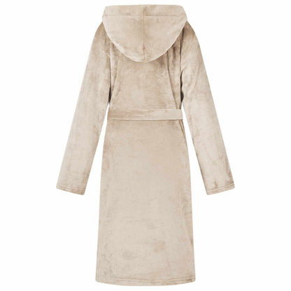 Bathrobe Hoodie Beige XXXL Flannel