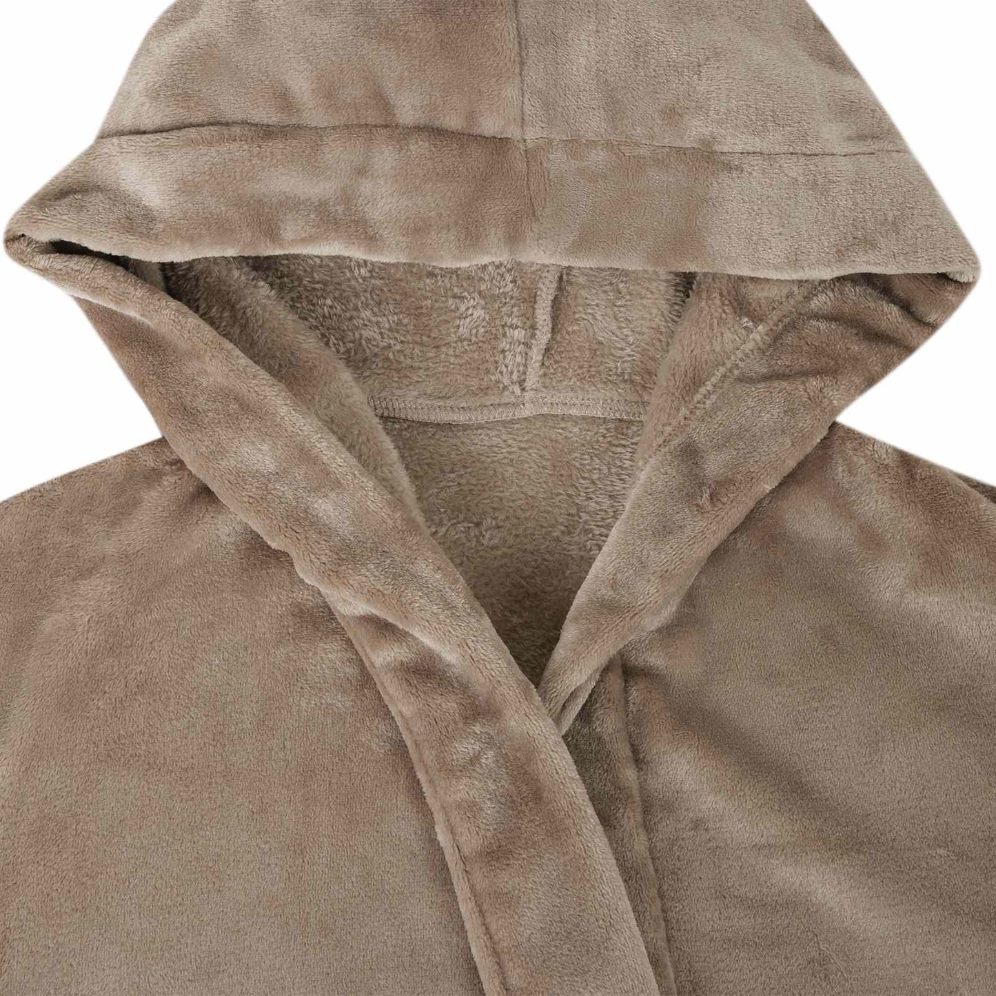 Bathrobe Hoodie Camel L Flannel