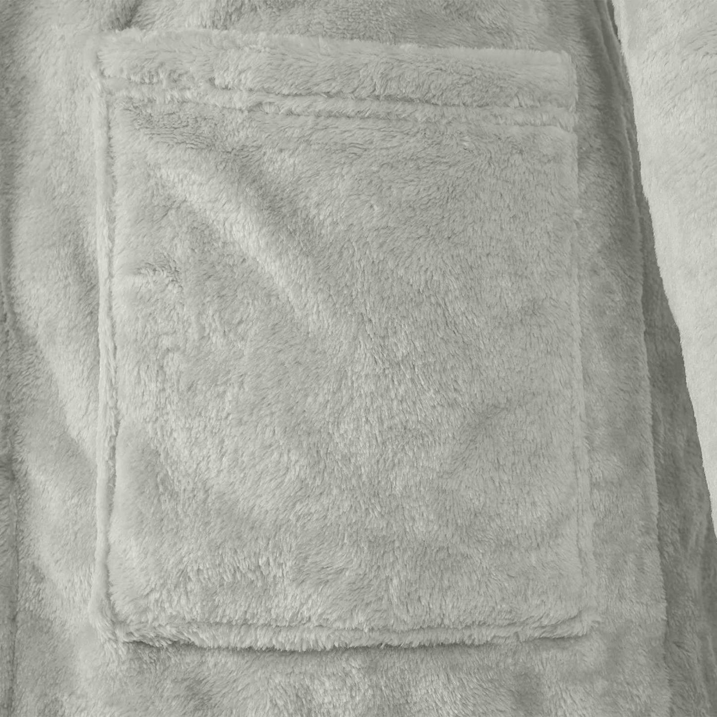 Bathrobe Hoodie Grey M Flannel