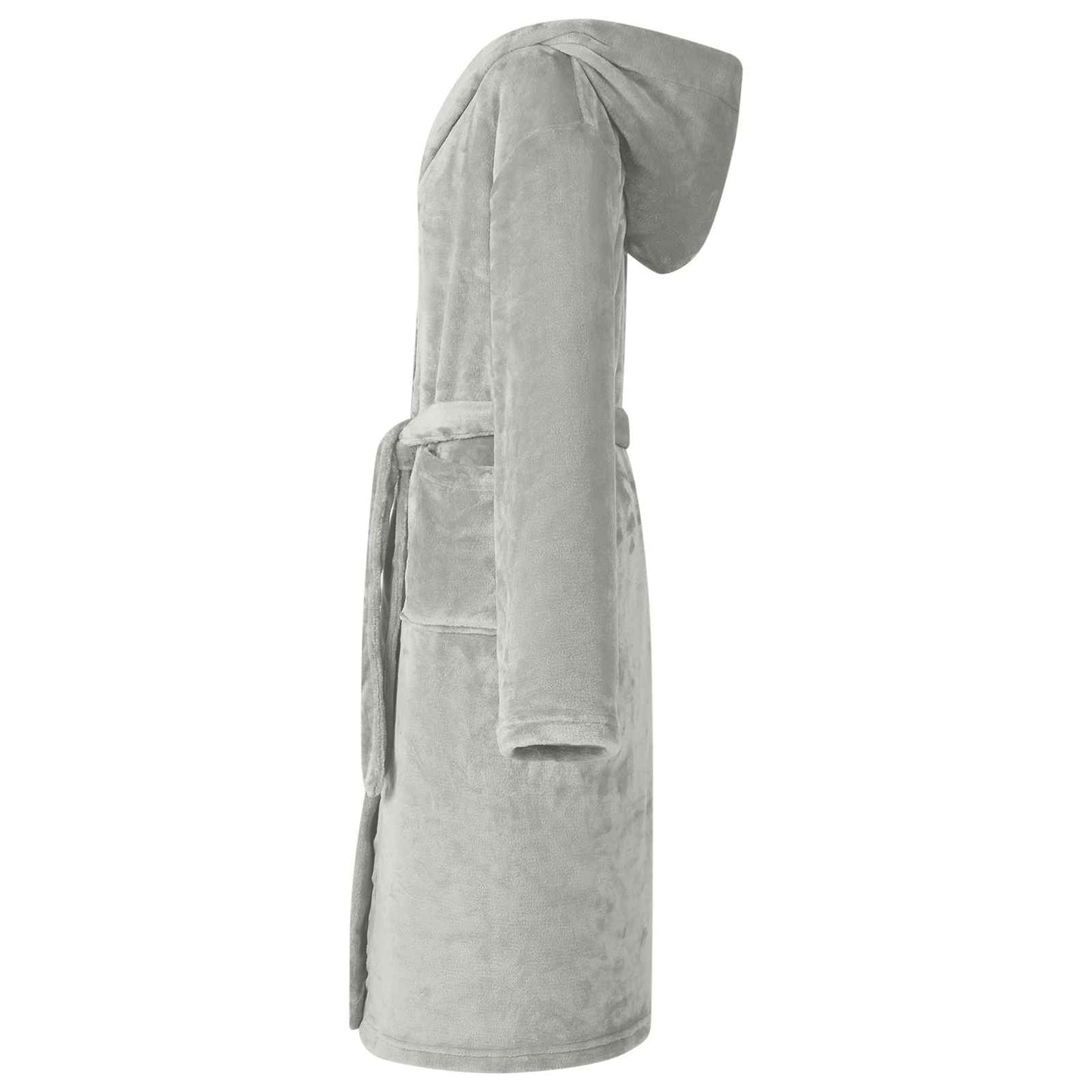 Bathrobe Hoodie Grey XL Flannel