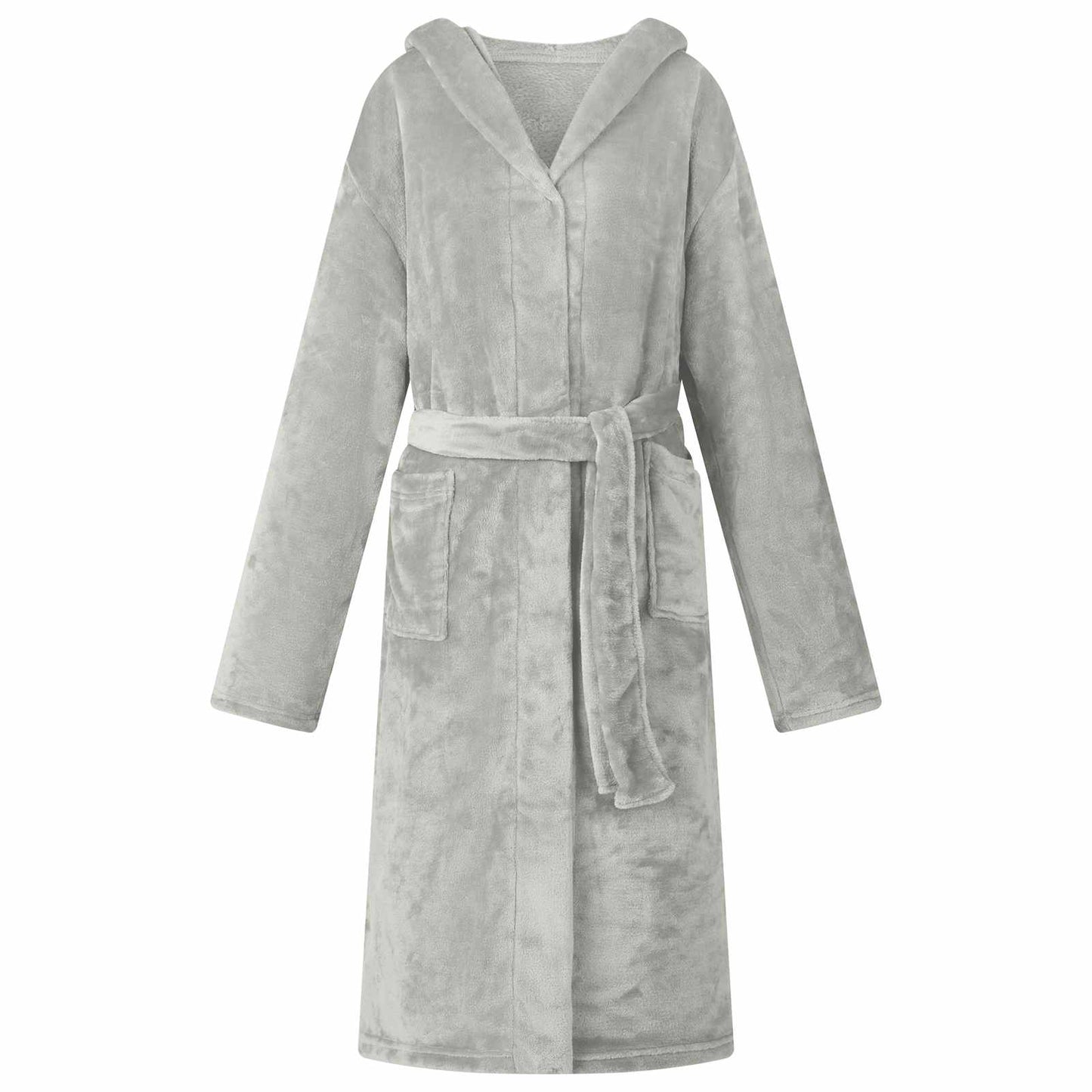 Bathrobe Hoodie Grey XXXL Flannel