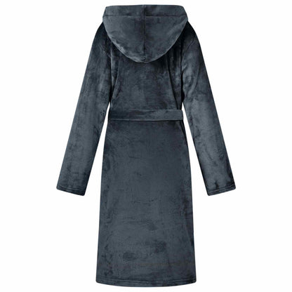 Bathrobe Hoodie Navy Blue XL Flannel