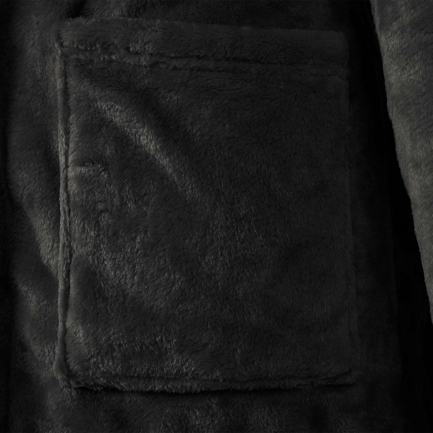 Bathrobe Hoodie Black XXXL Flannel