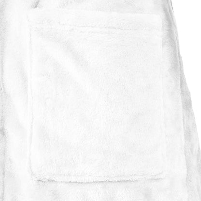 Bathrobe Hoodie White L Flannel