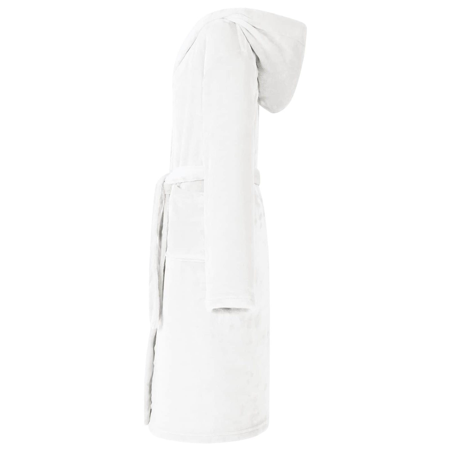 Bathrobe Hoodie White XXXL Flannel