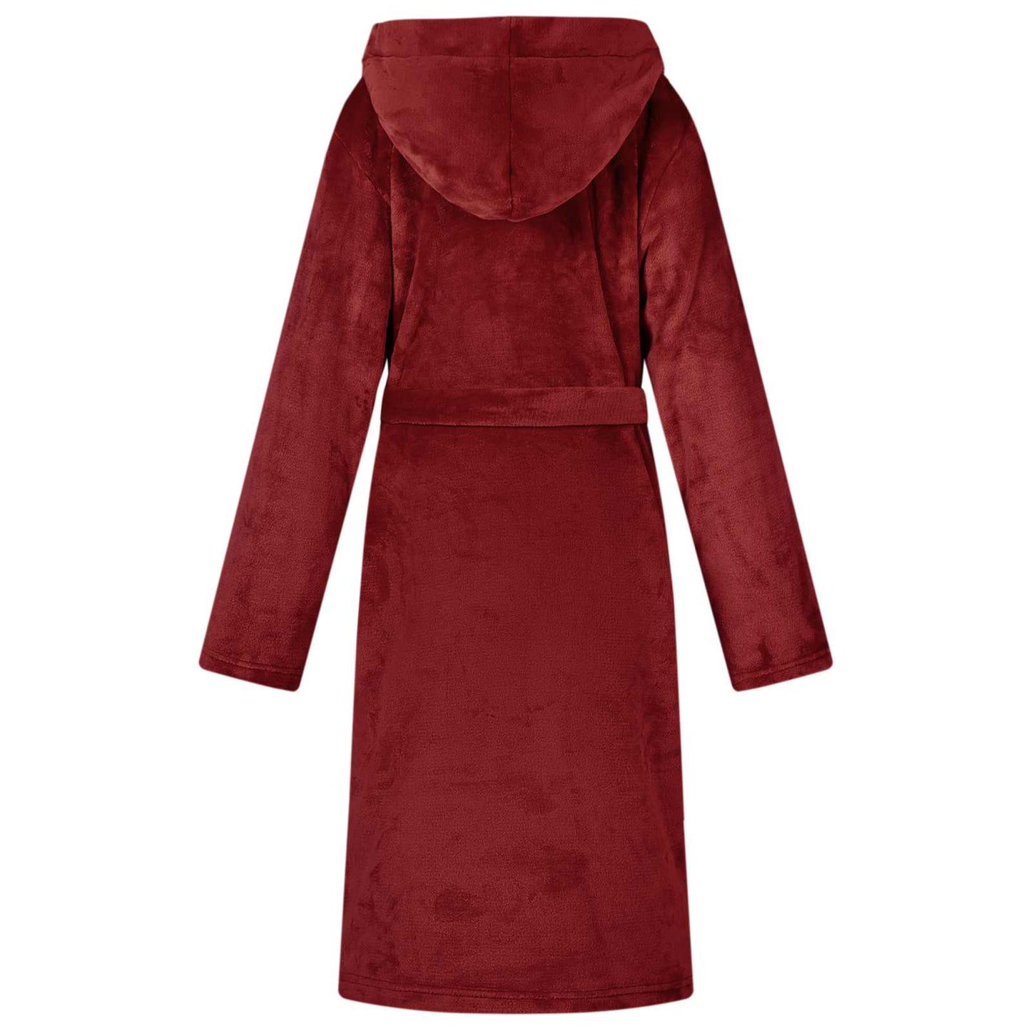 Bathrobe Hoodie Bordeaux Red S Flannel