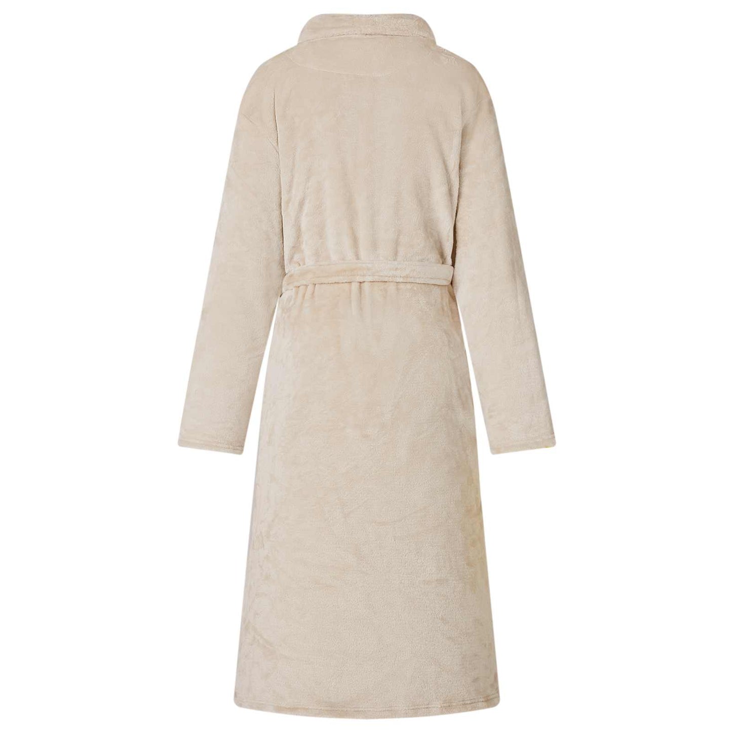 Bathrobe without Hood Beige L Flannel