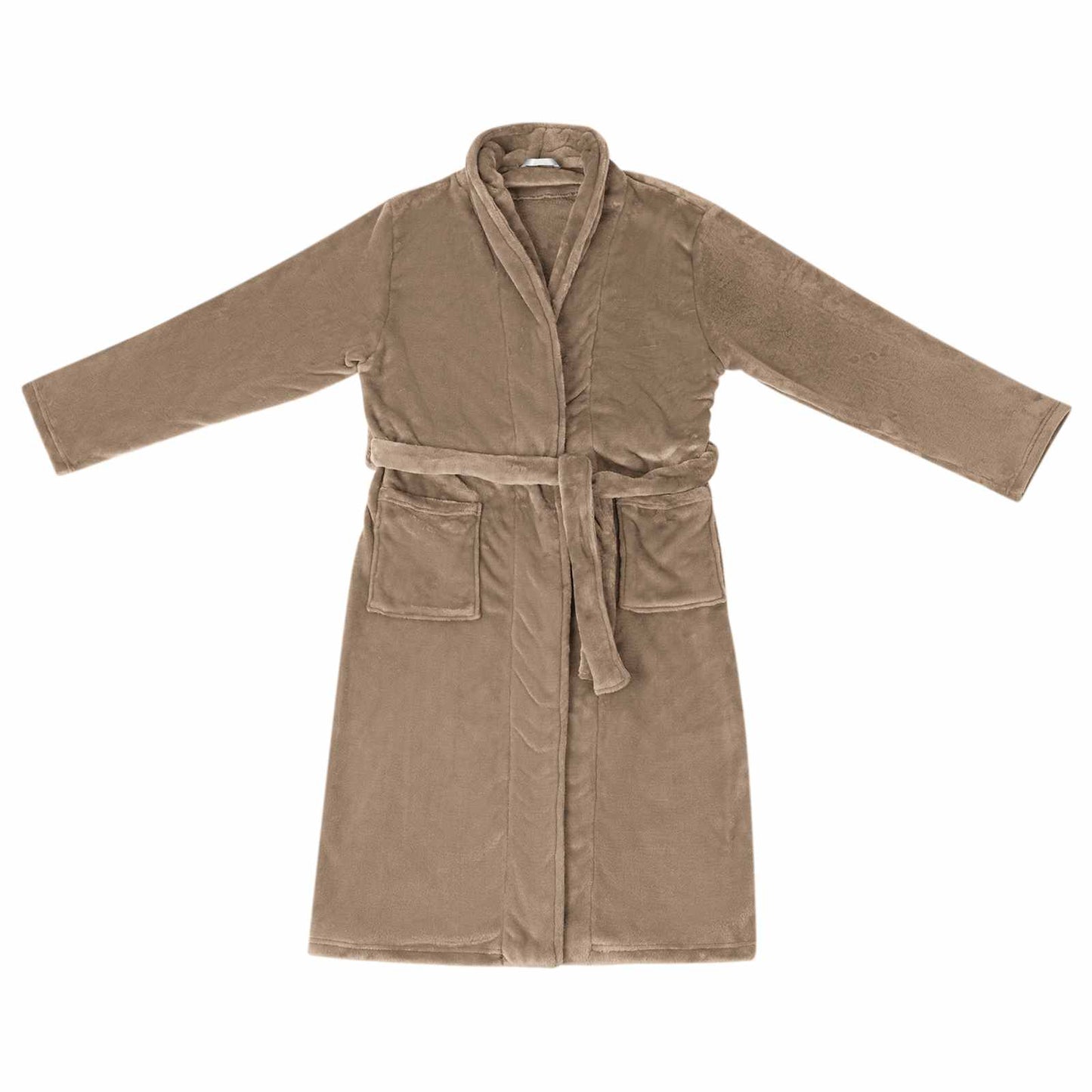 Bathrobe without Hood Camel S Flannel